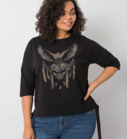 Black blouse with an eagle