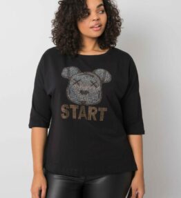 Black blouse with a Teddy BEAR